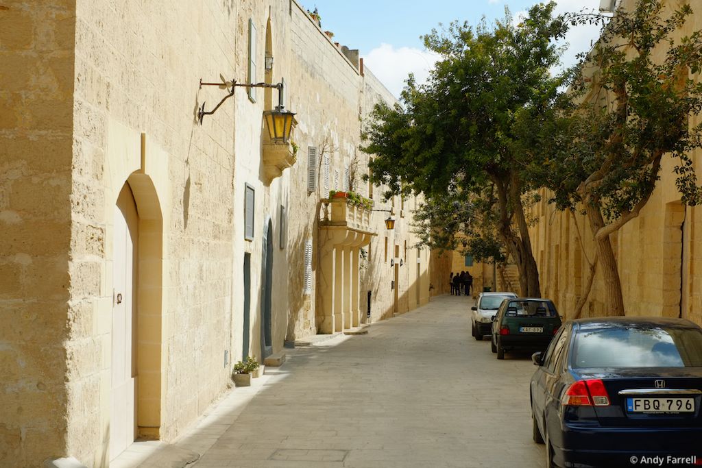 cars parked in Mdina