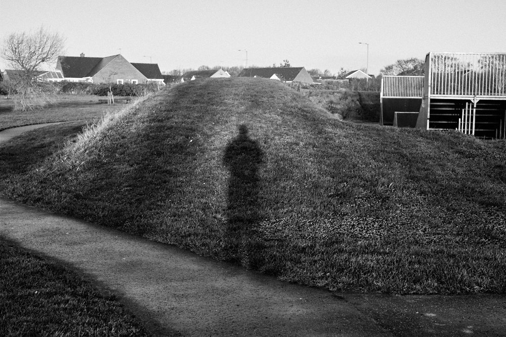 my shadow on a mound