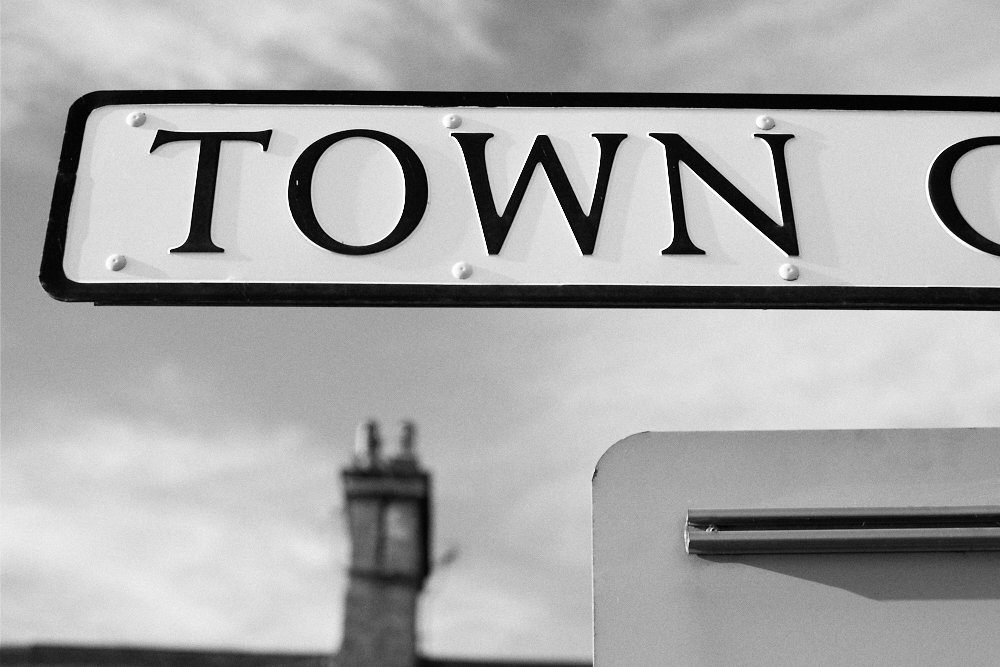 town centre sign