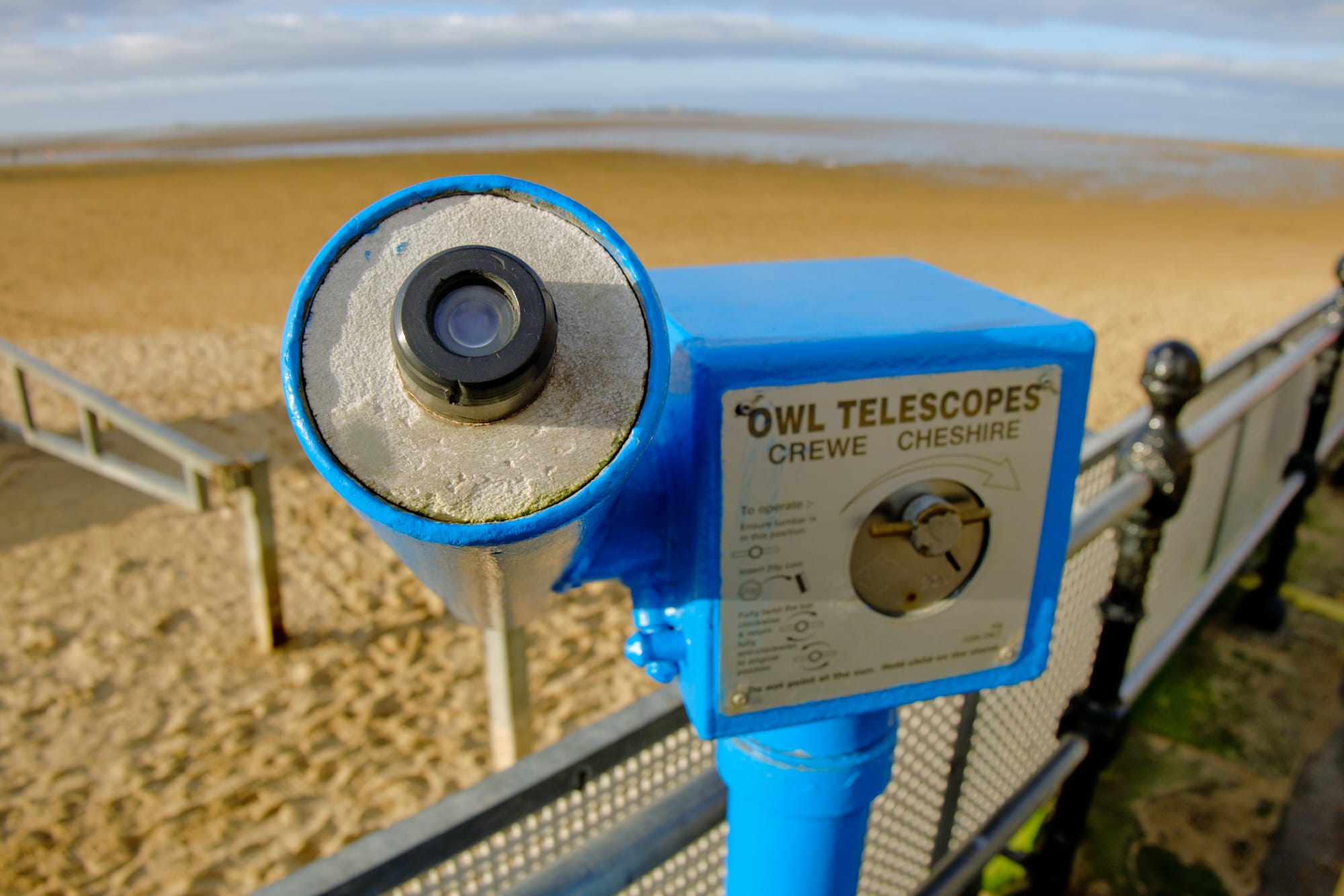 telescope by the beach at West Kirby