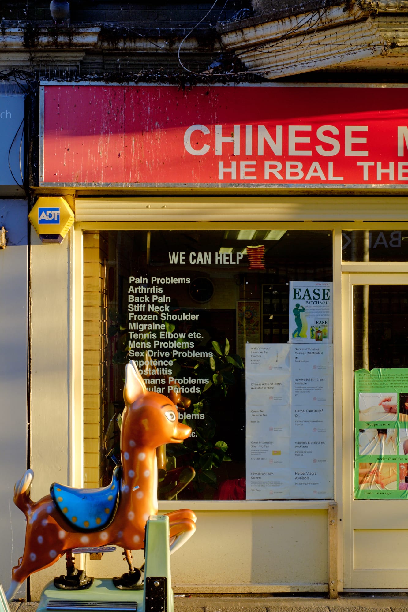 children’s ride outside Chinese herbal medicine shop