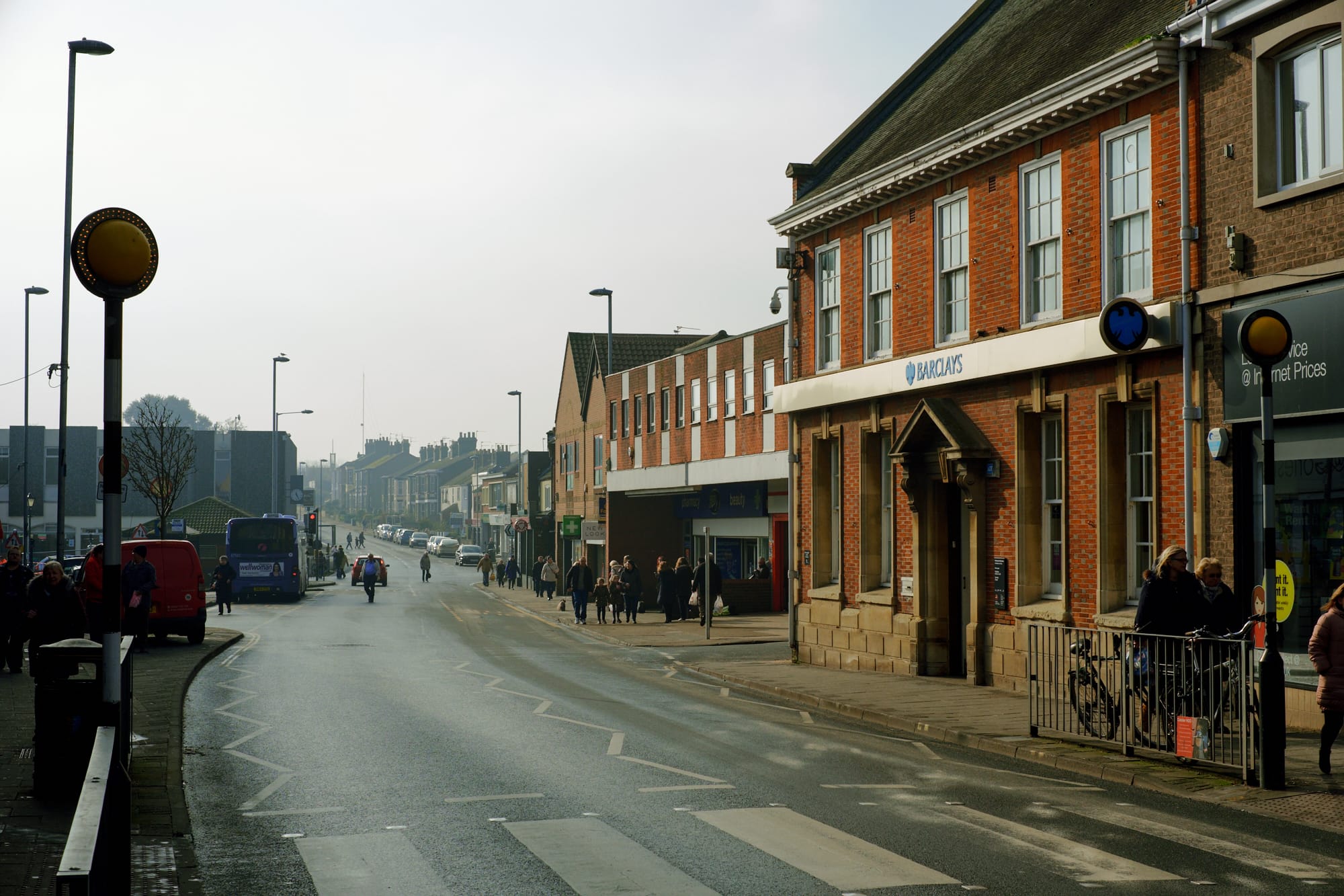view south along Lowestoft Road from the town centre