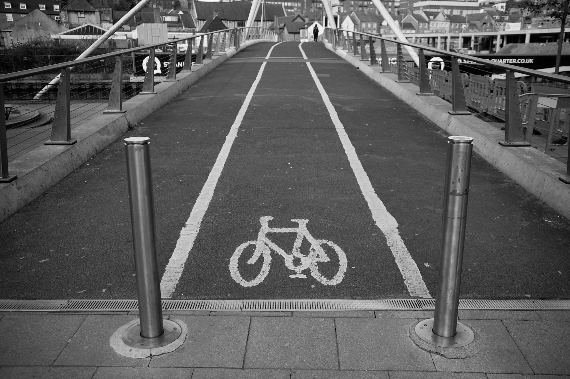 cycle path over foot bridge