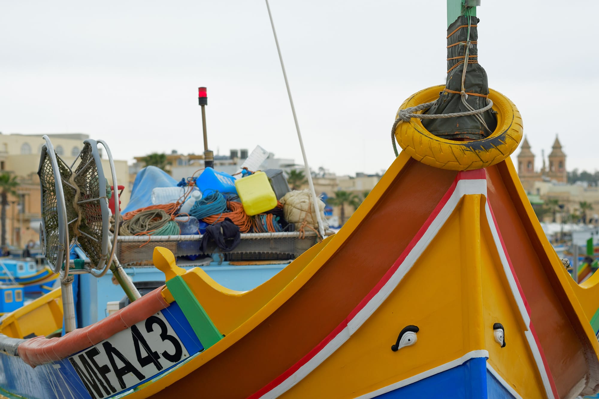 colourful boat prow