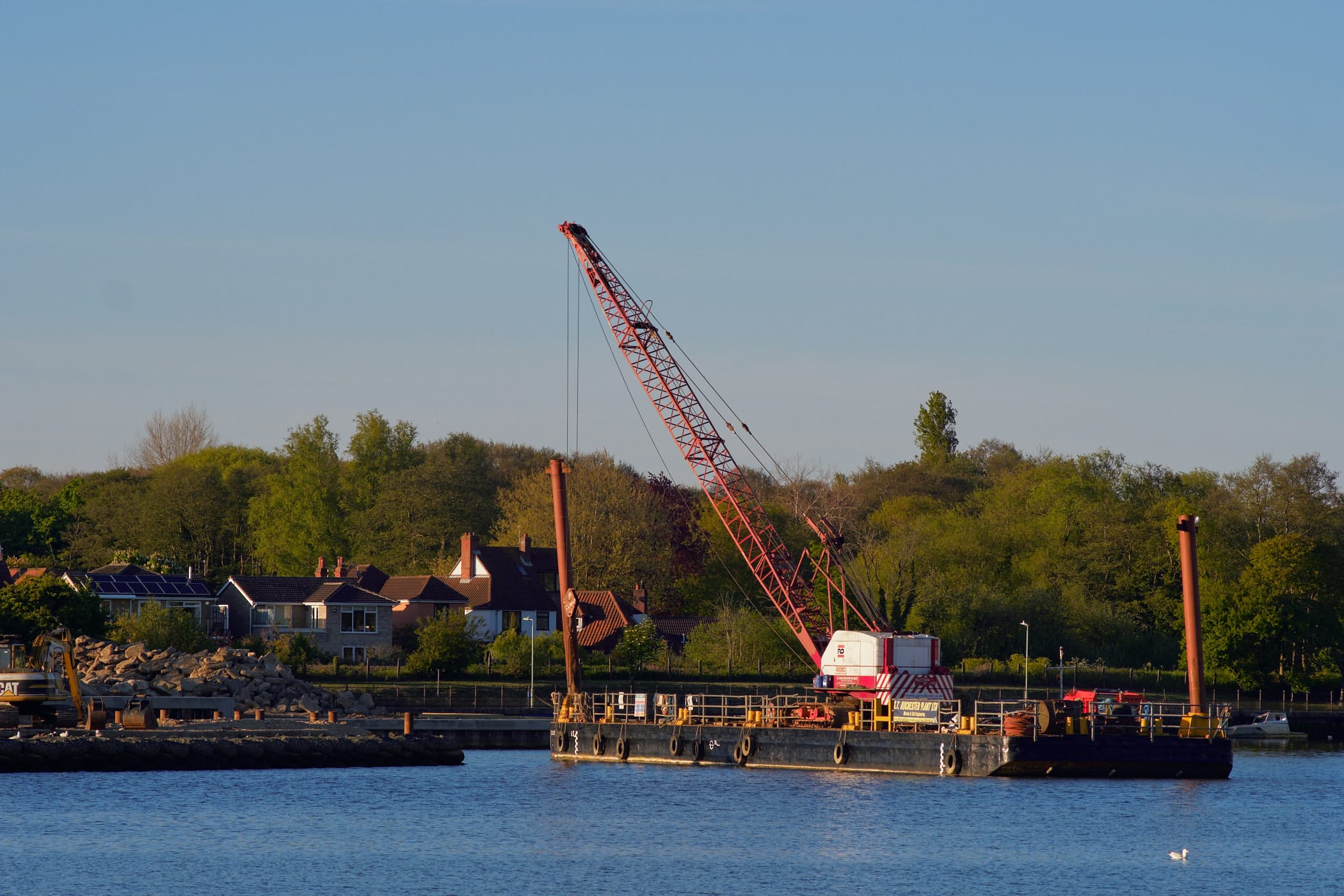 crane on a barge