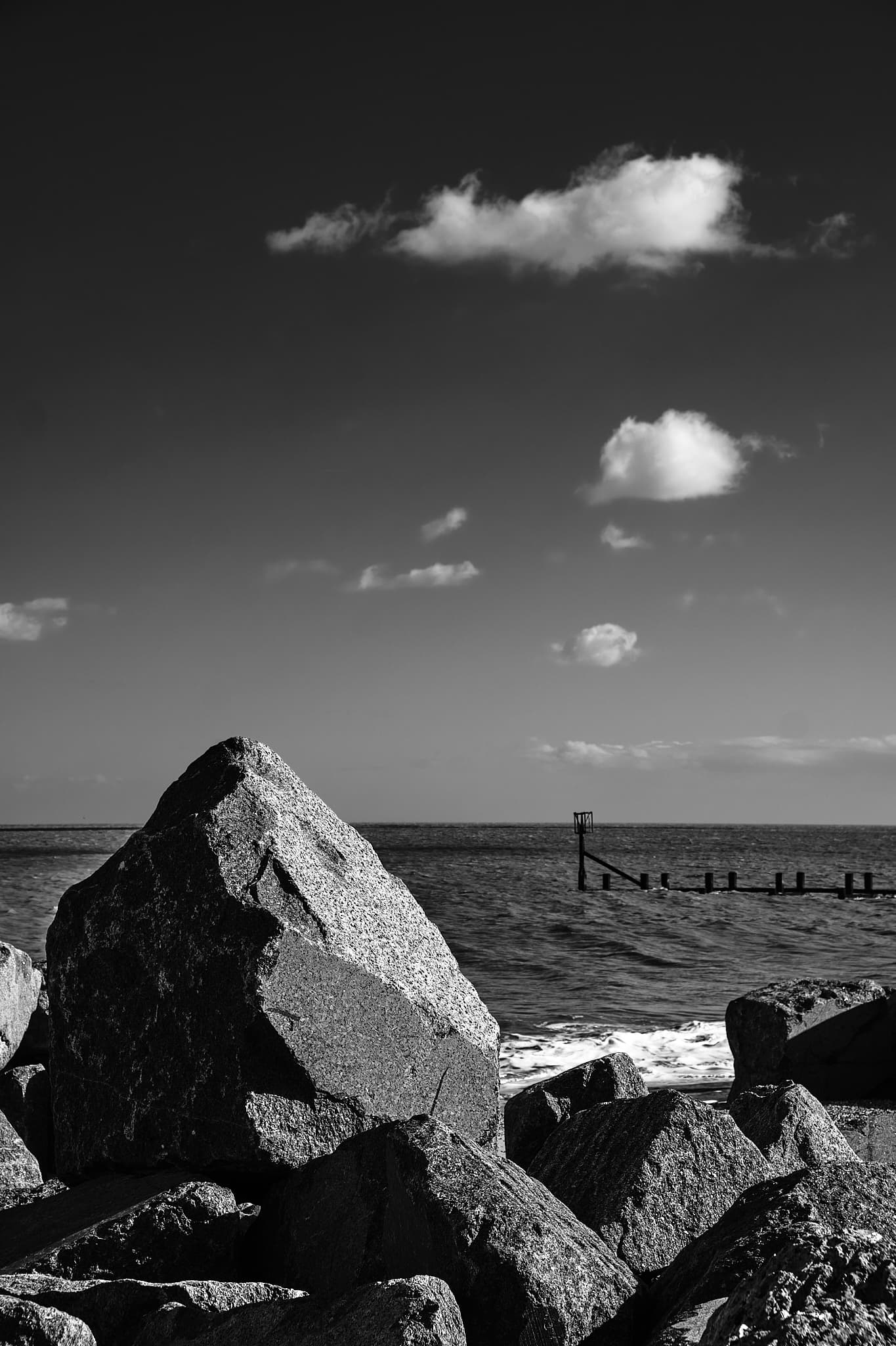 rock pointing towards the sky