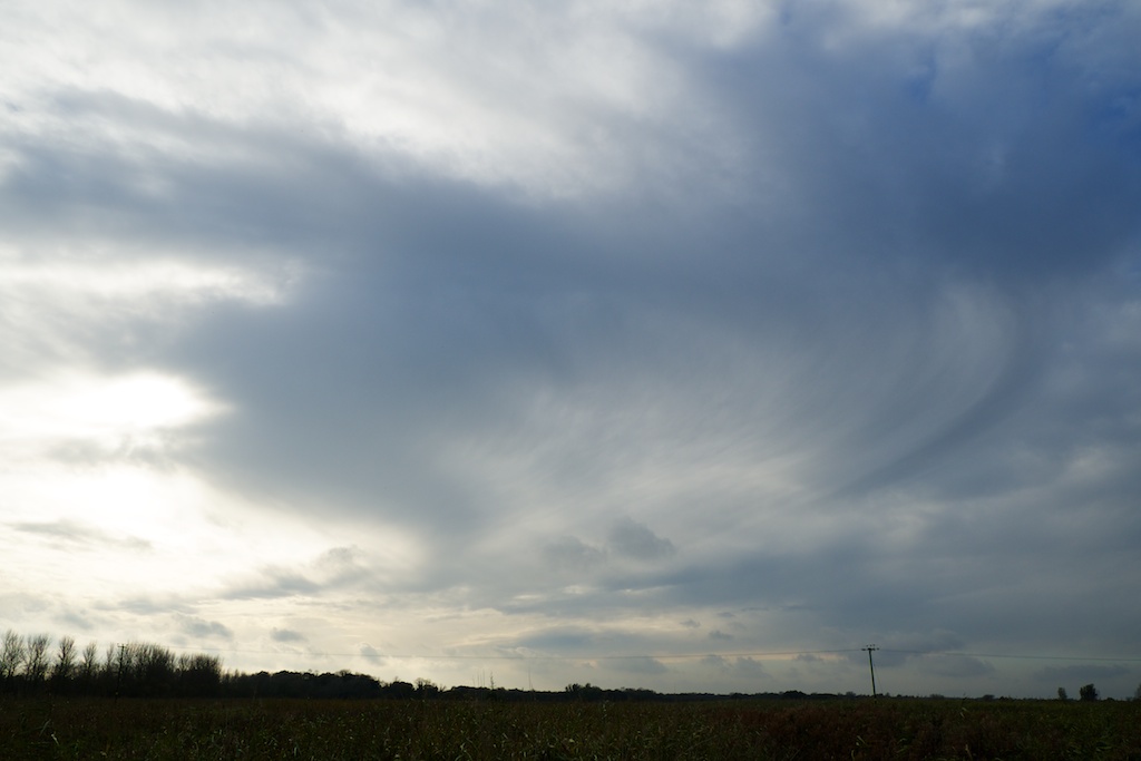 winter sky, wideangle shot