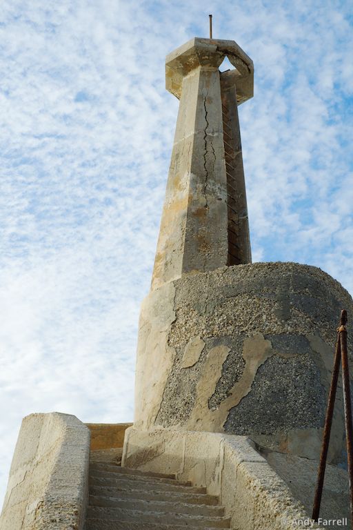 close view of Ċirkewwa lighthouse