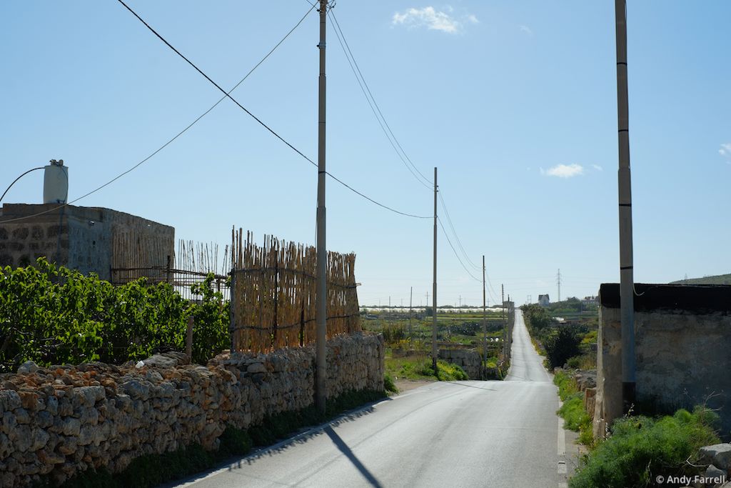 long straight road to the Popeye Village