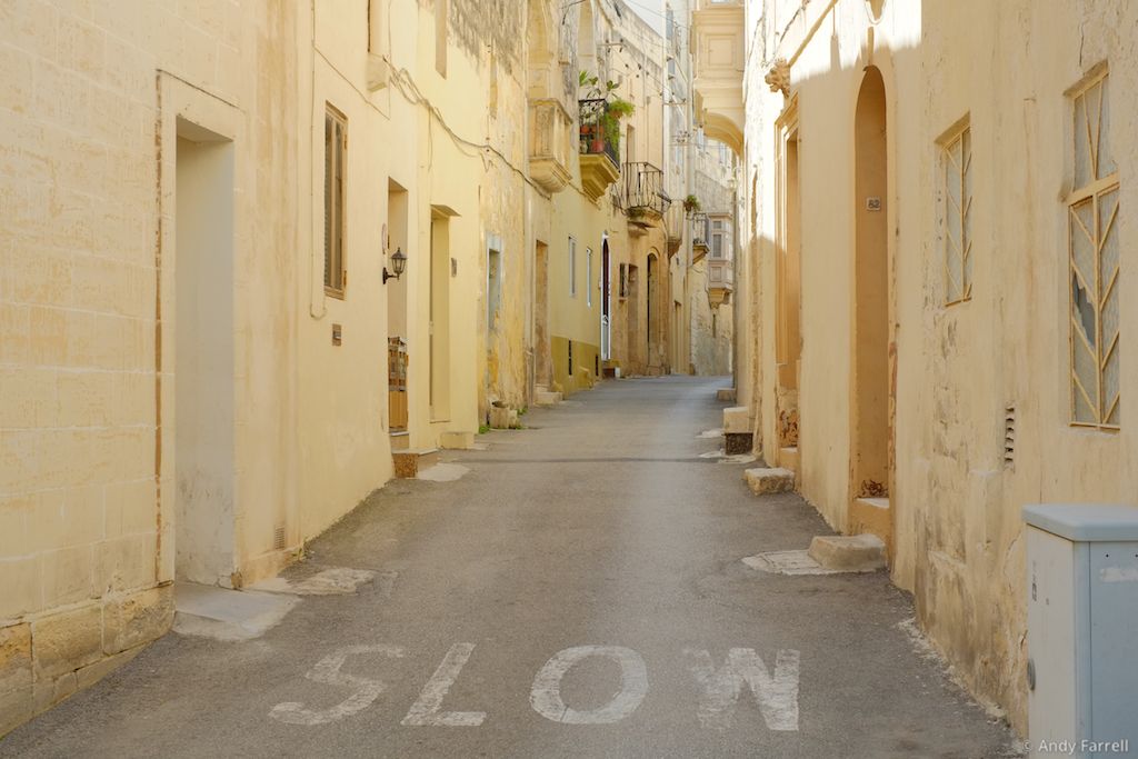slow sign on Rabat street