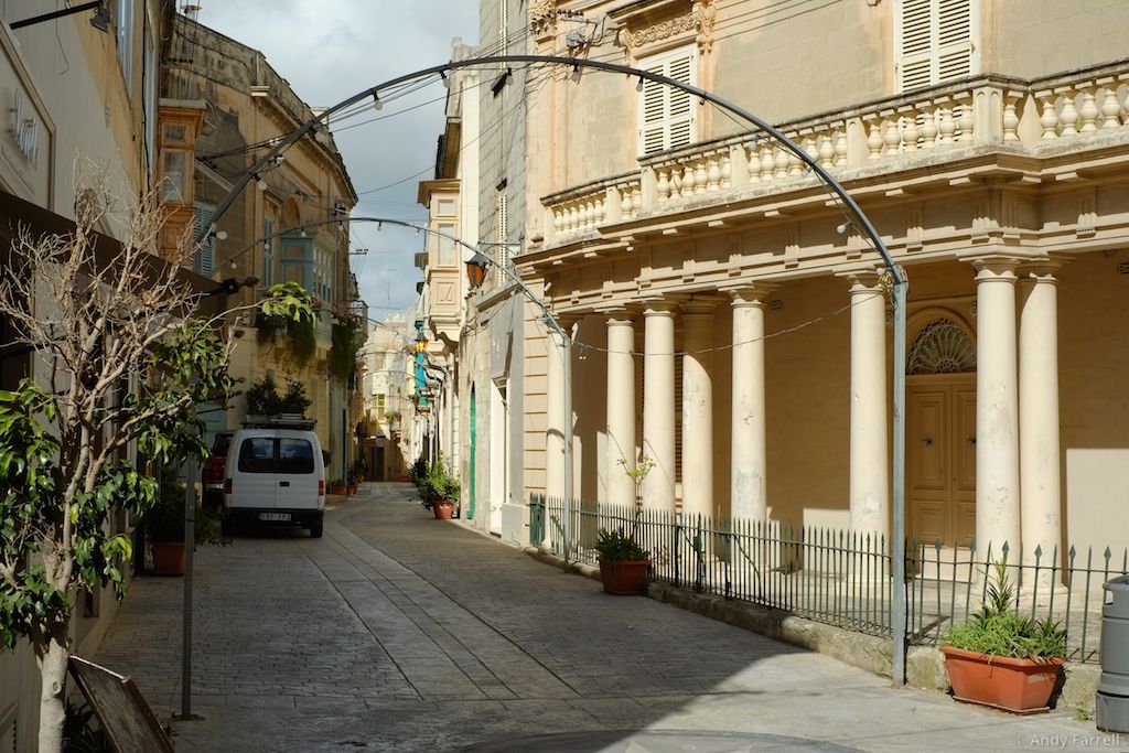 residential collonade on a side street