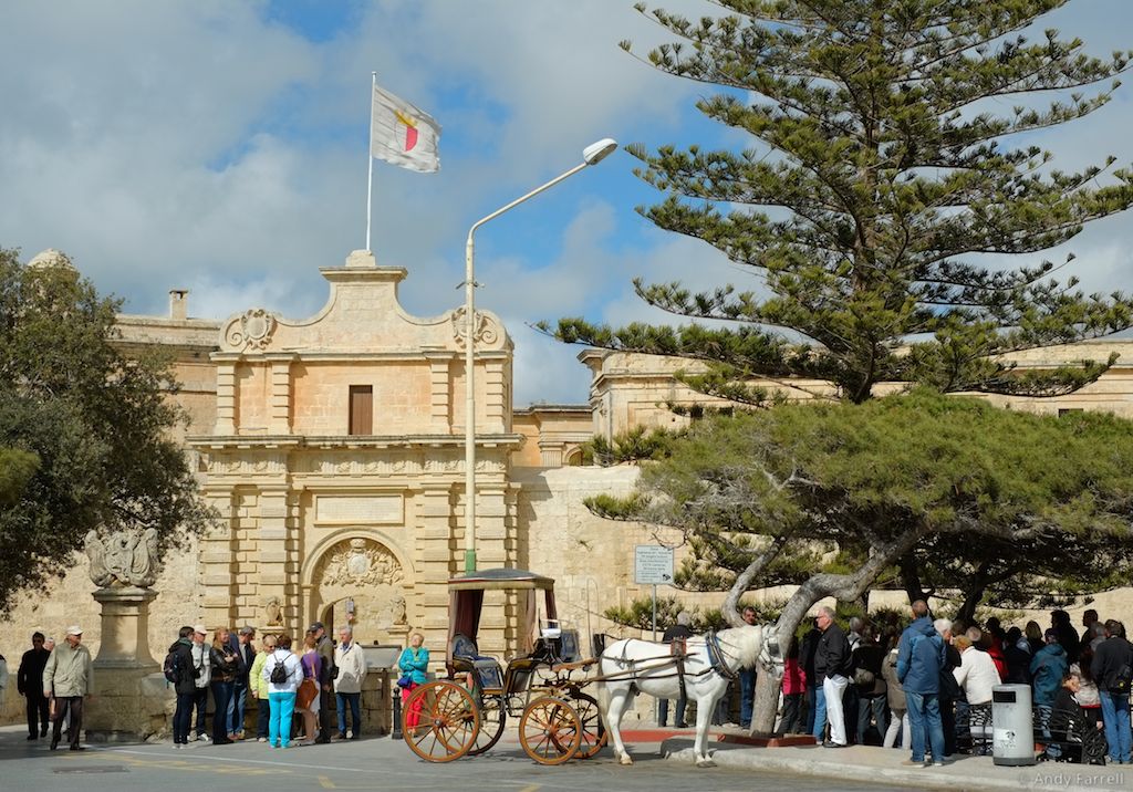 tourists outside Mdina