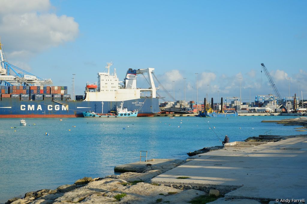 fishing by the port