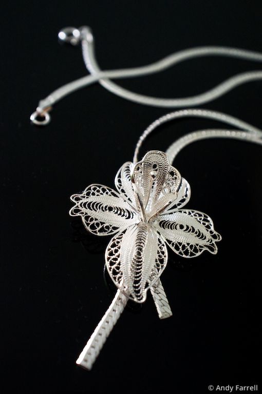 silver filigree necklace