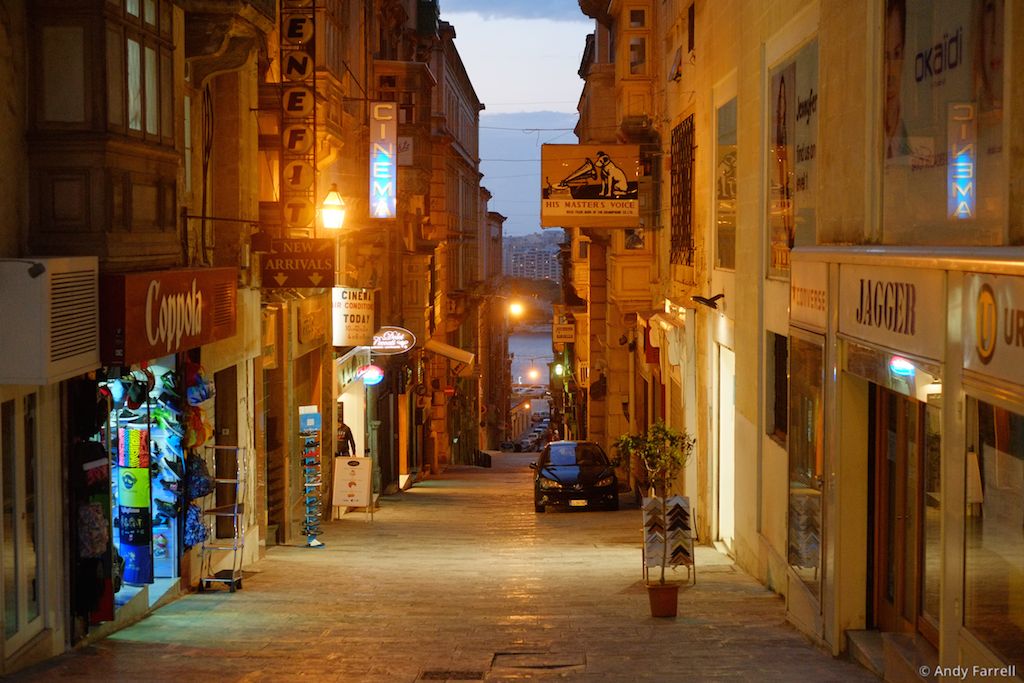 street leading down to the waterfront