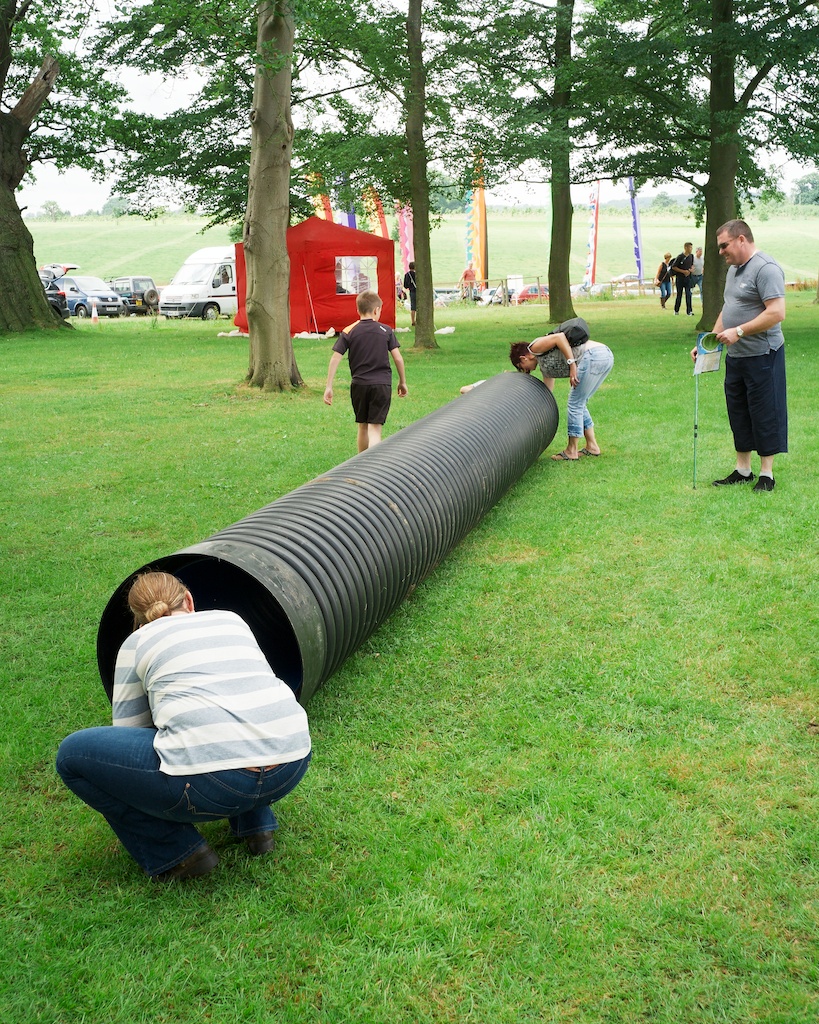 A pipe for crawling through