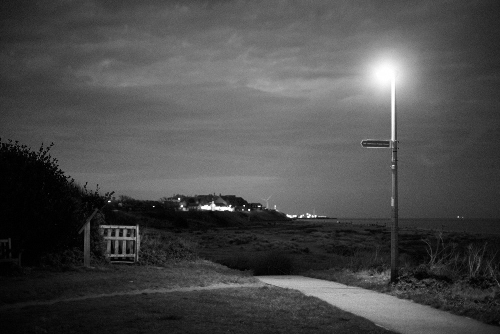 beach path at night