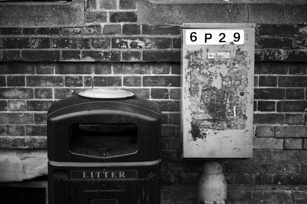 litter bin and signal box