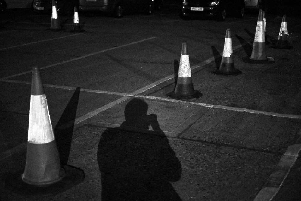 cones and my shadow