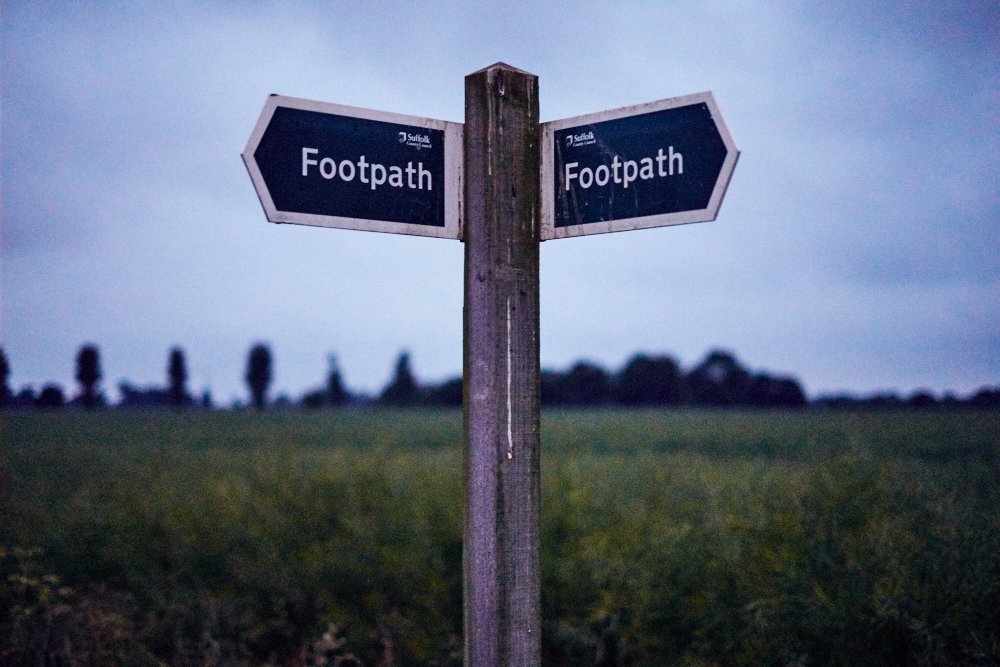 footpath sign