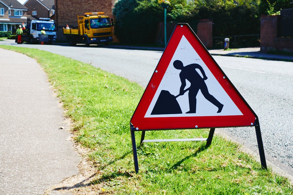 roadworks sign