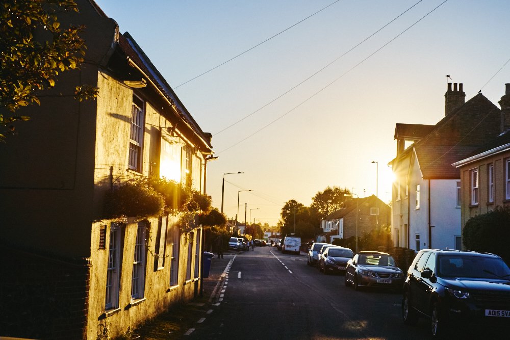 sunrise on Pakefield Street