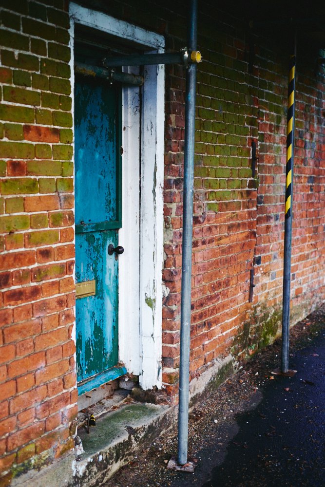 door in an abandoned building