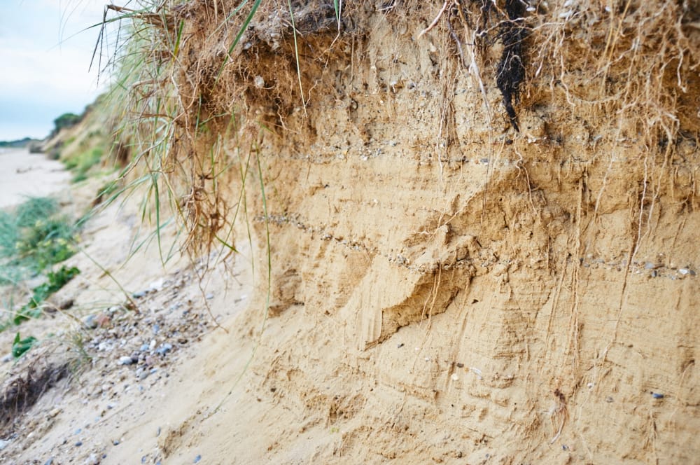 sandy overhang