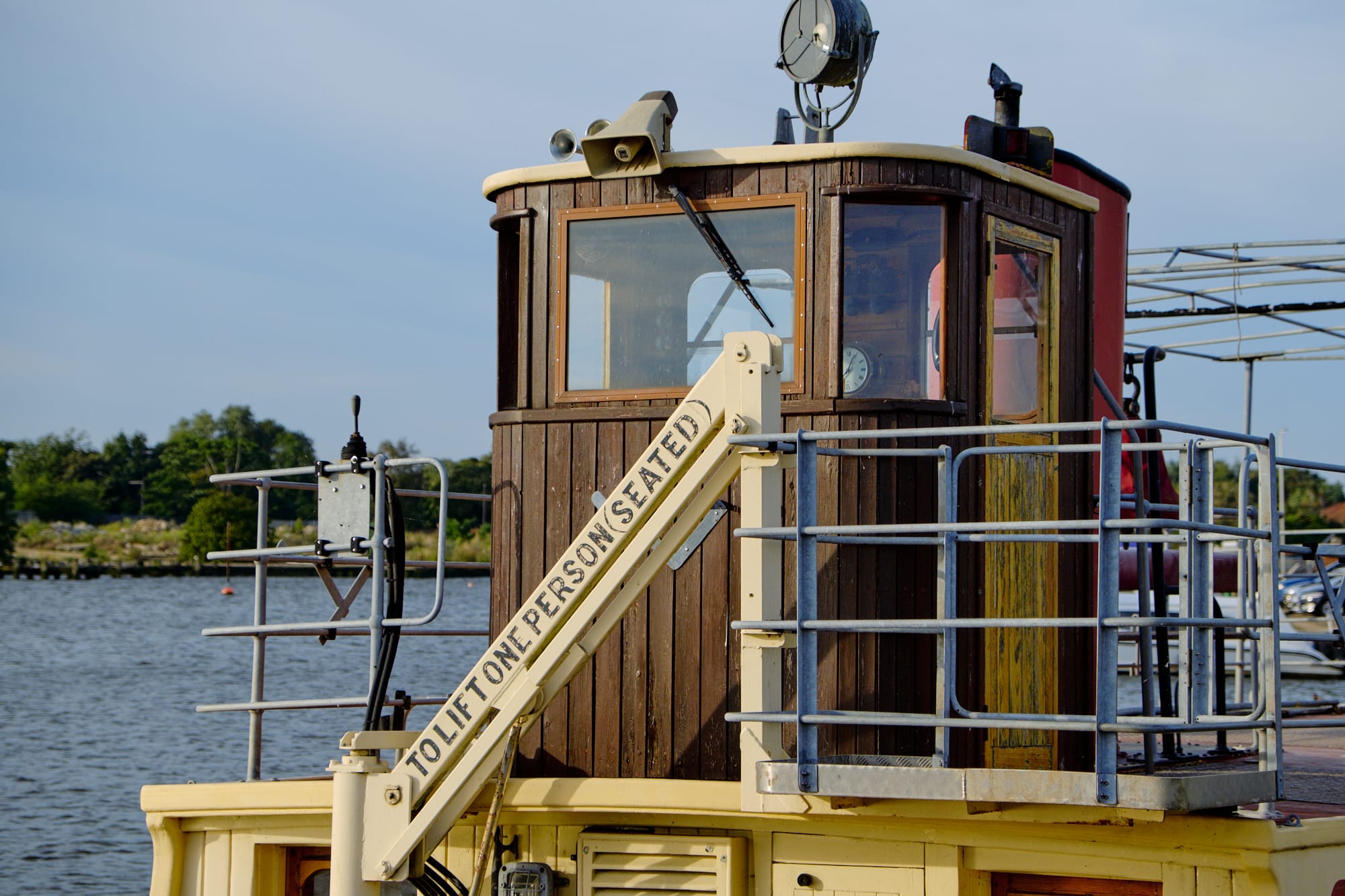 person lift on a boat