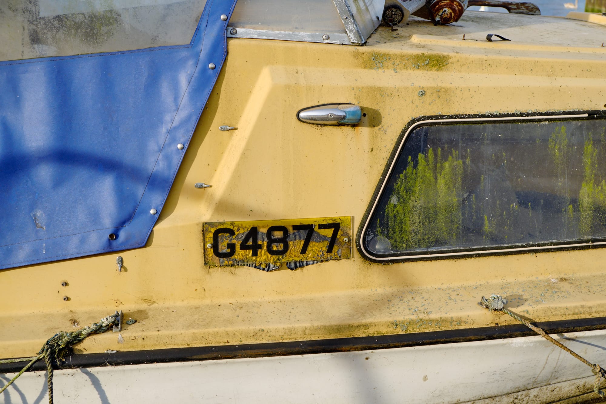 old dirty boat closeup