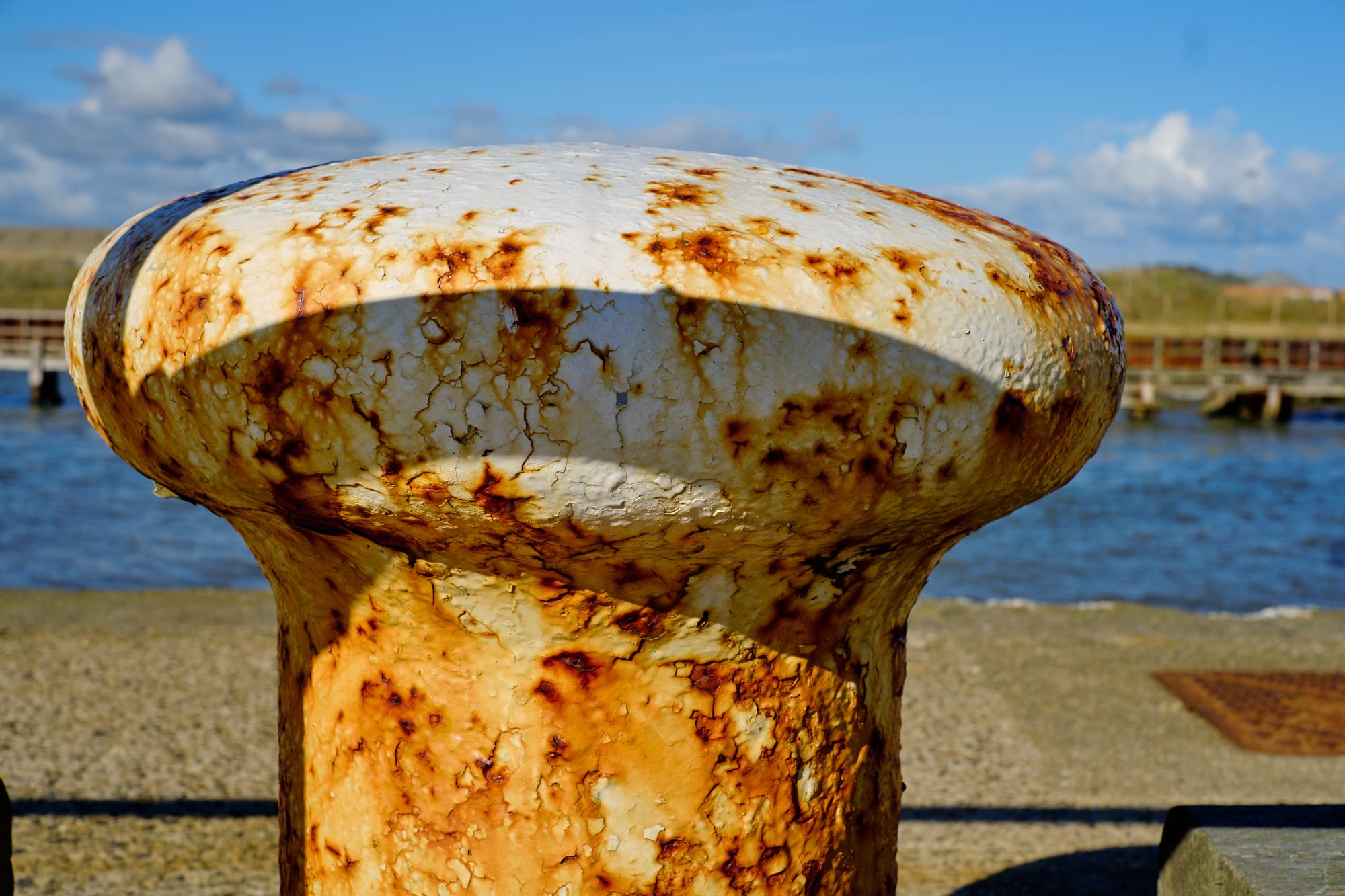 rusty bollard