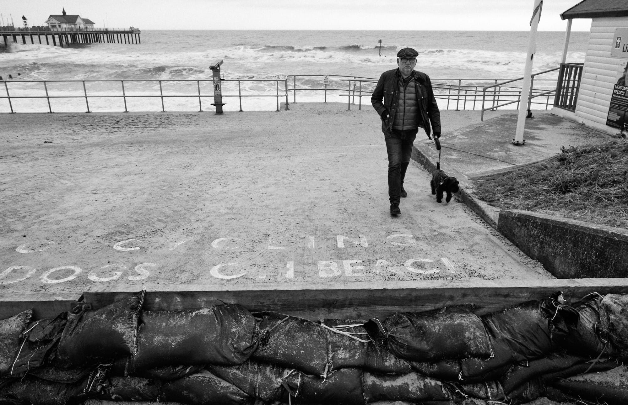 man walking his dog