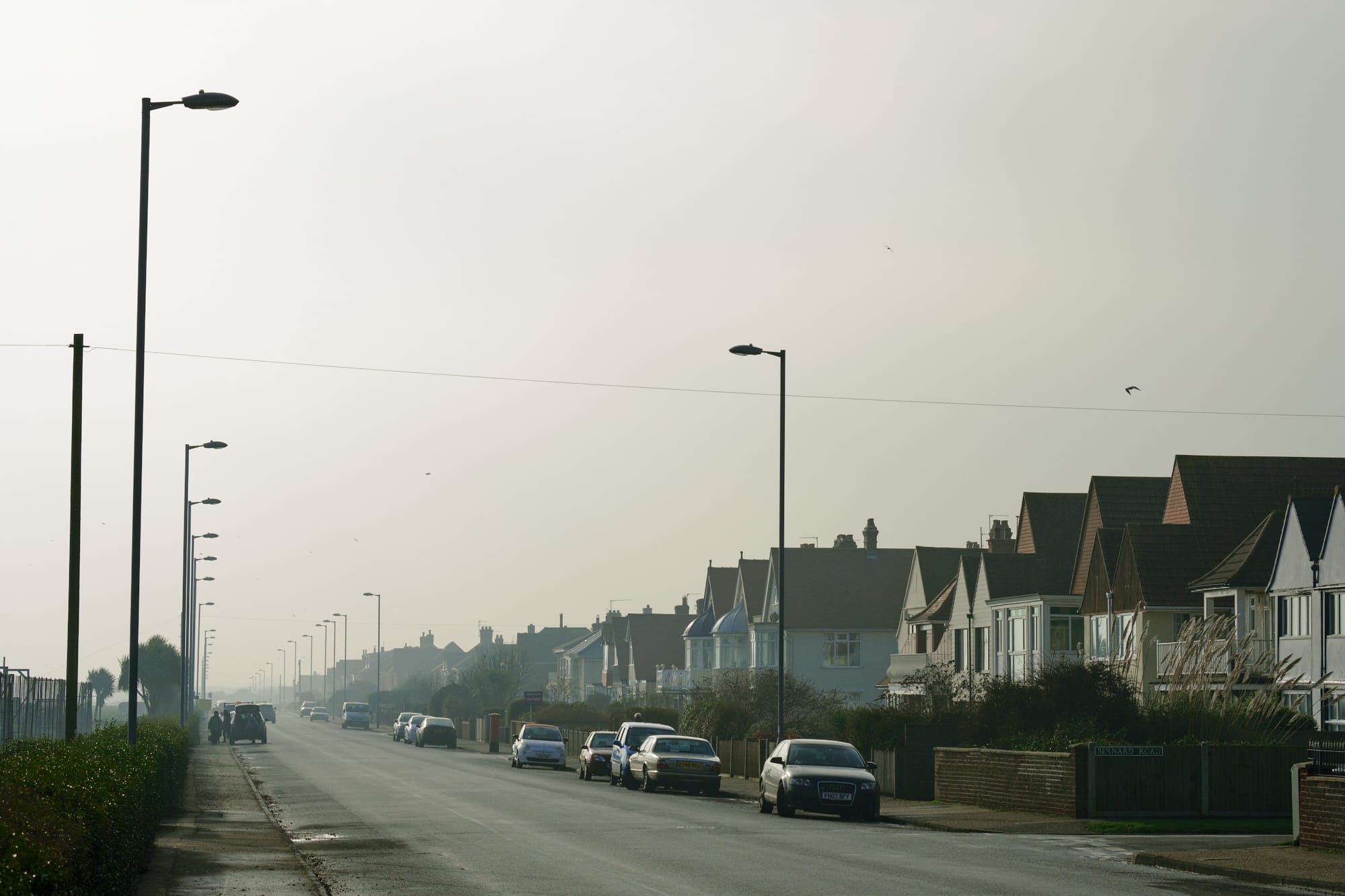 looking south along Warren Road