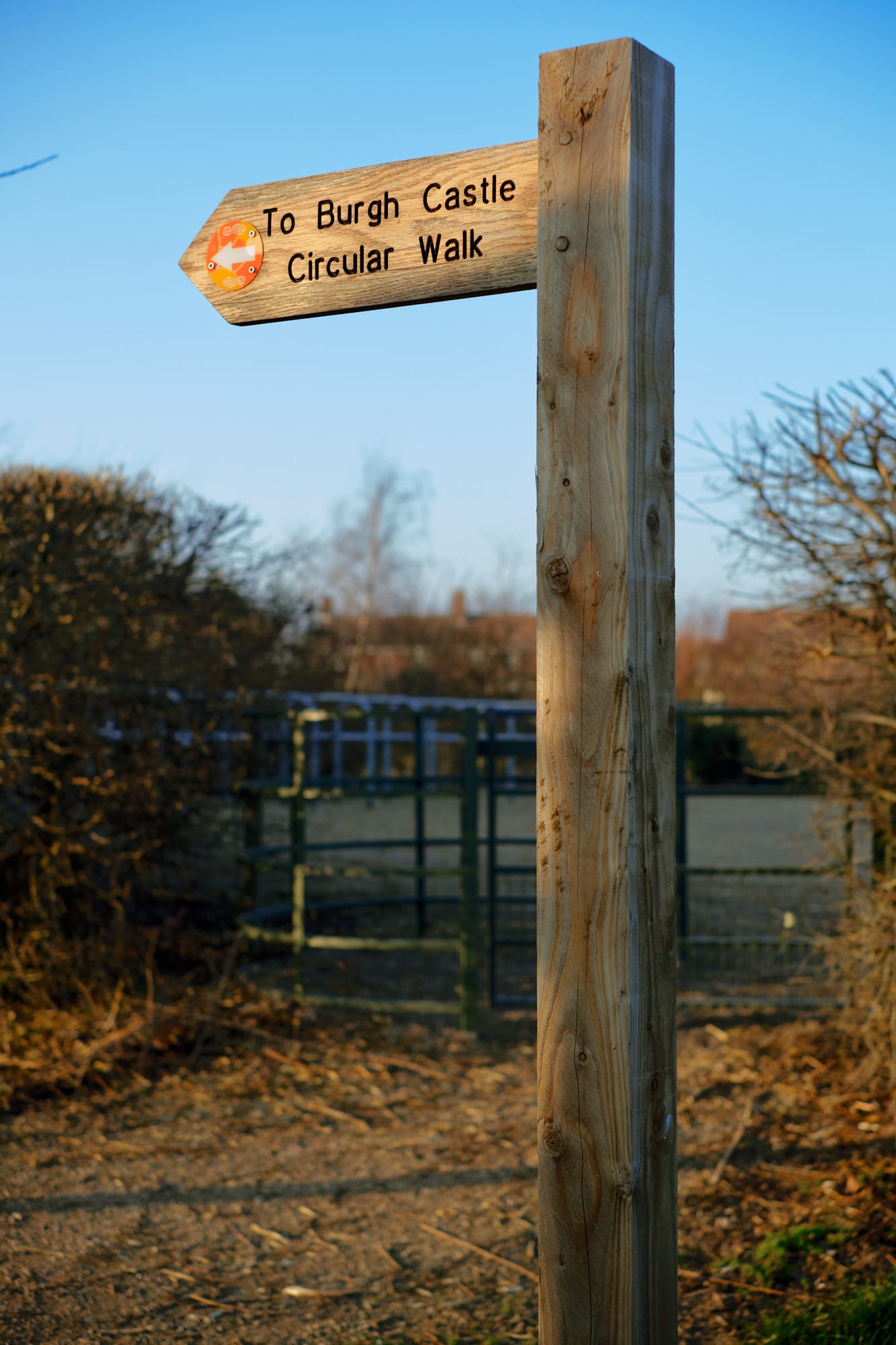 Castle walk sign