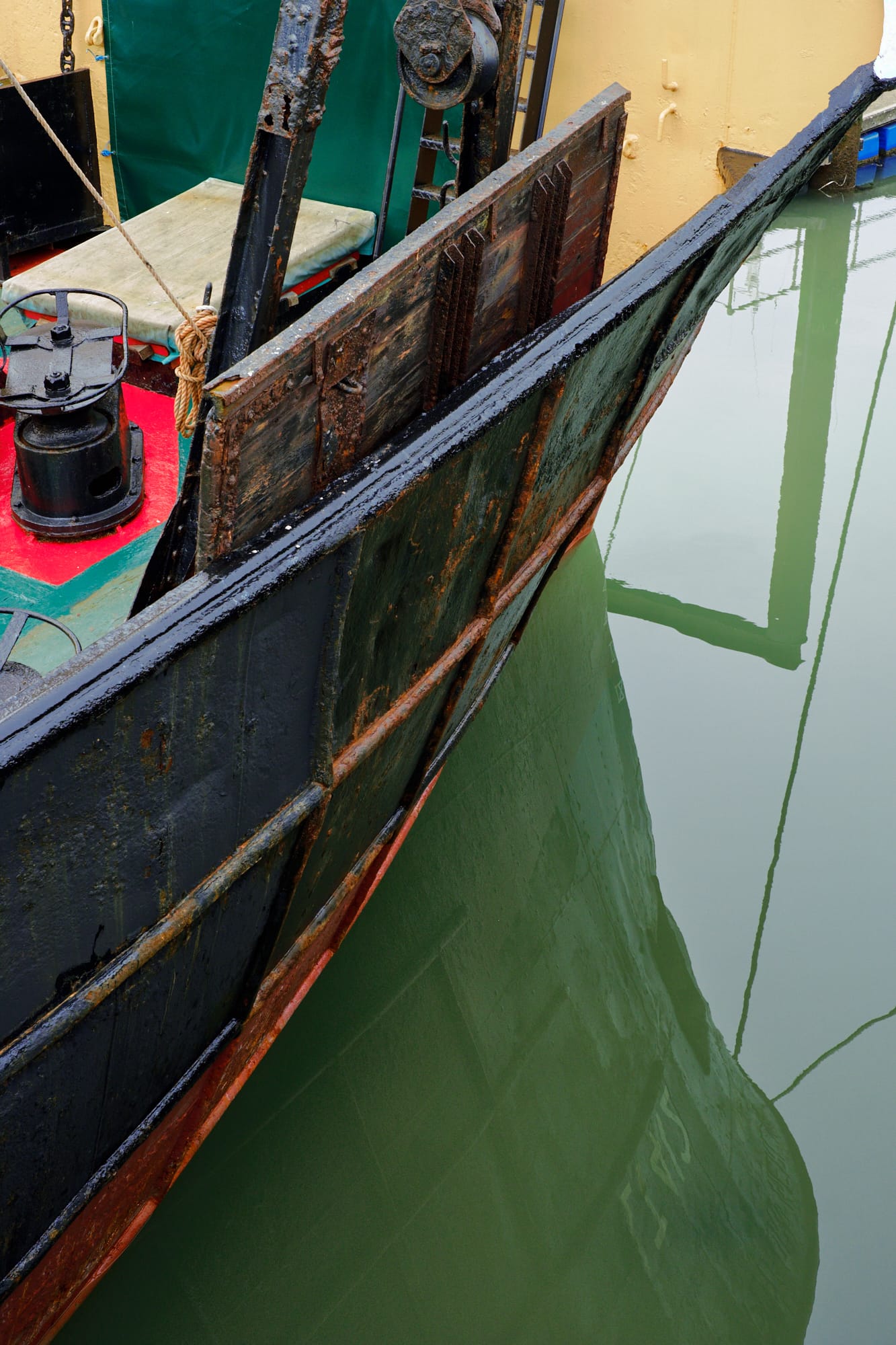 fishing trawler and reflection