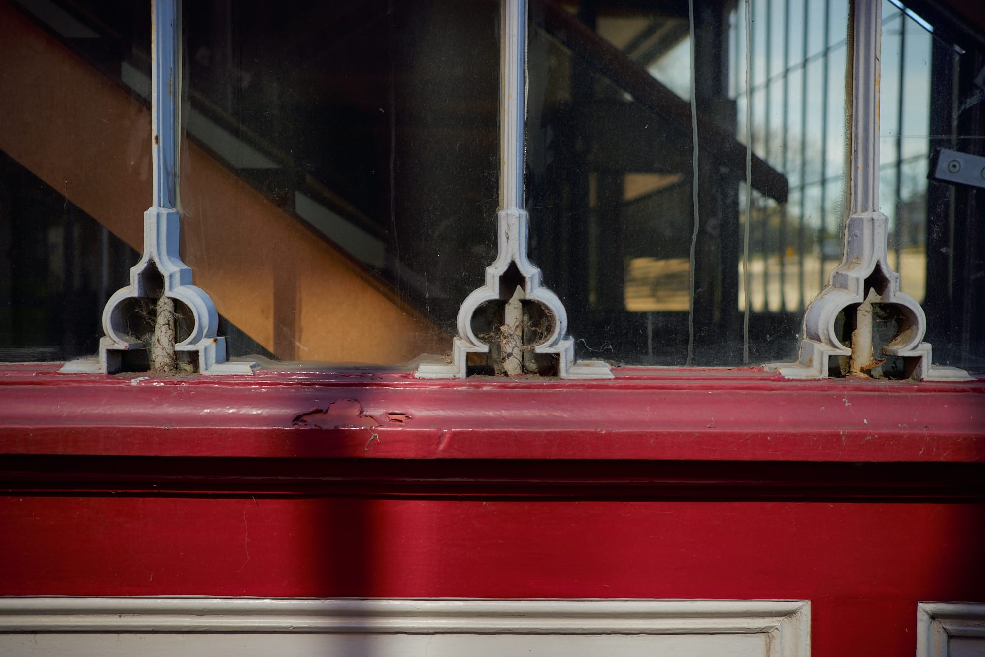 close view of pub window