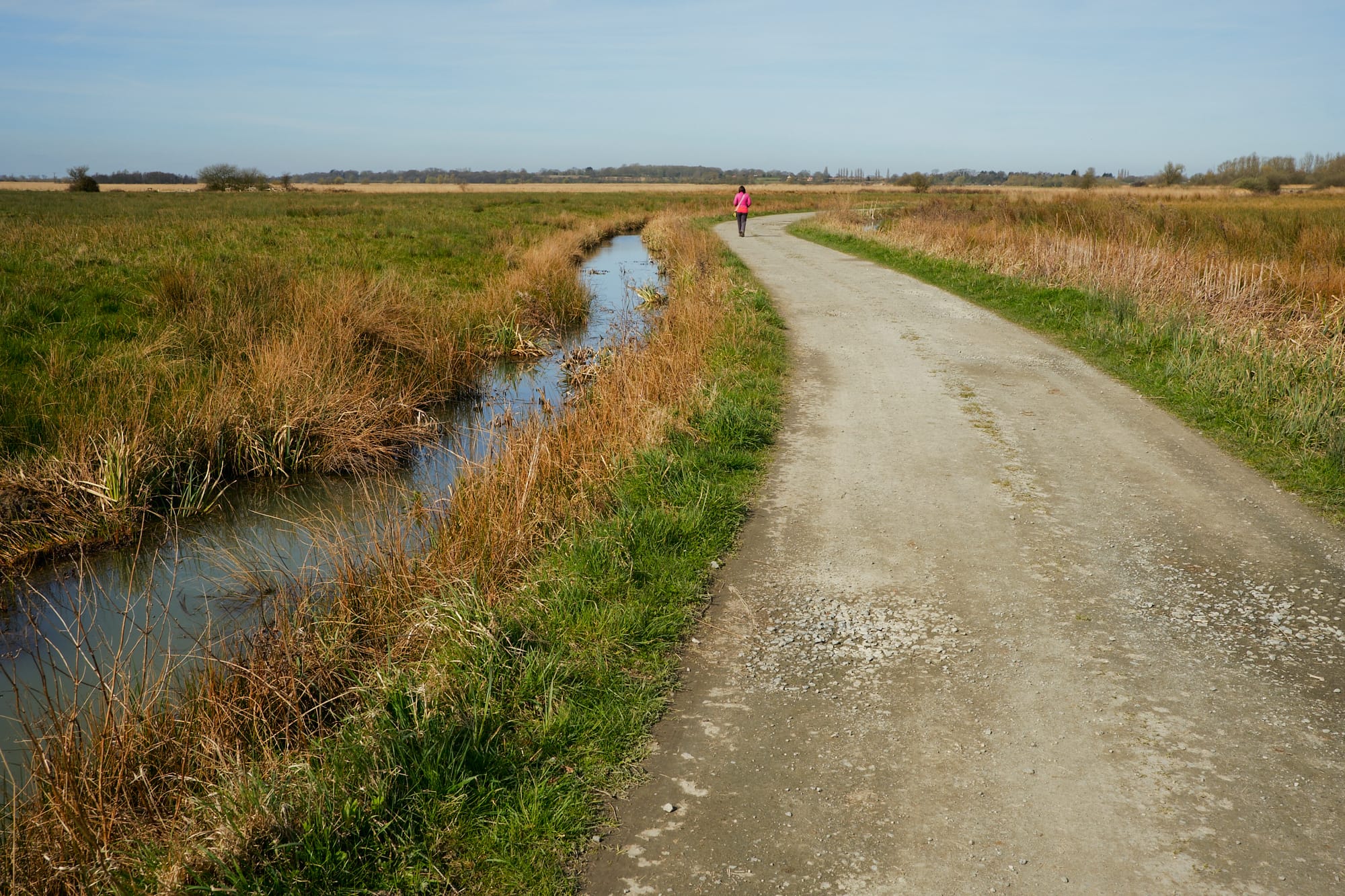 gravel road towards river crossing