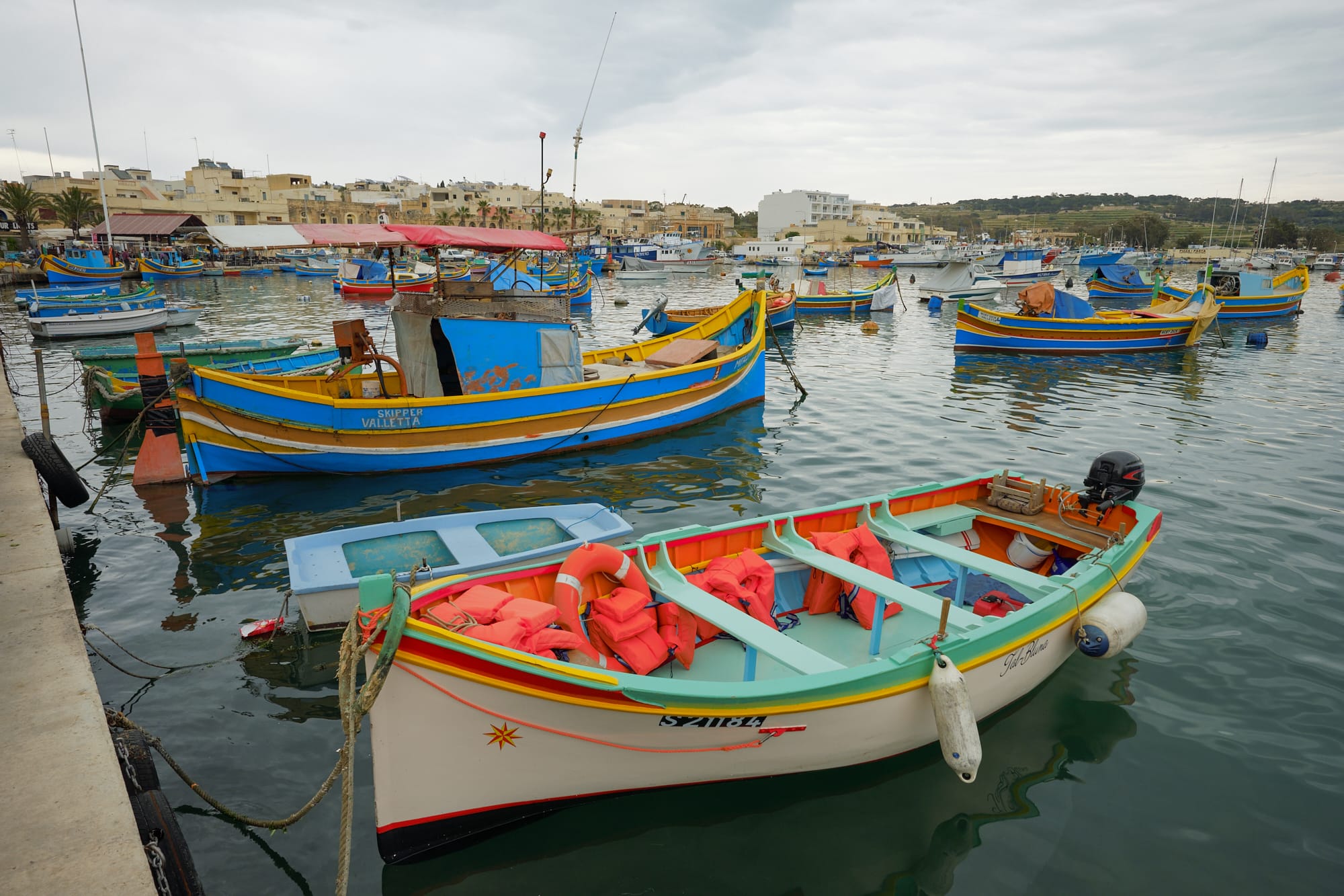 lifejackets on a small boat