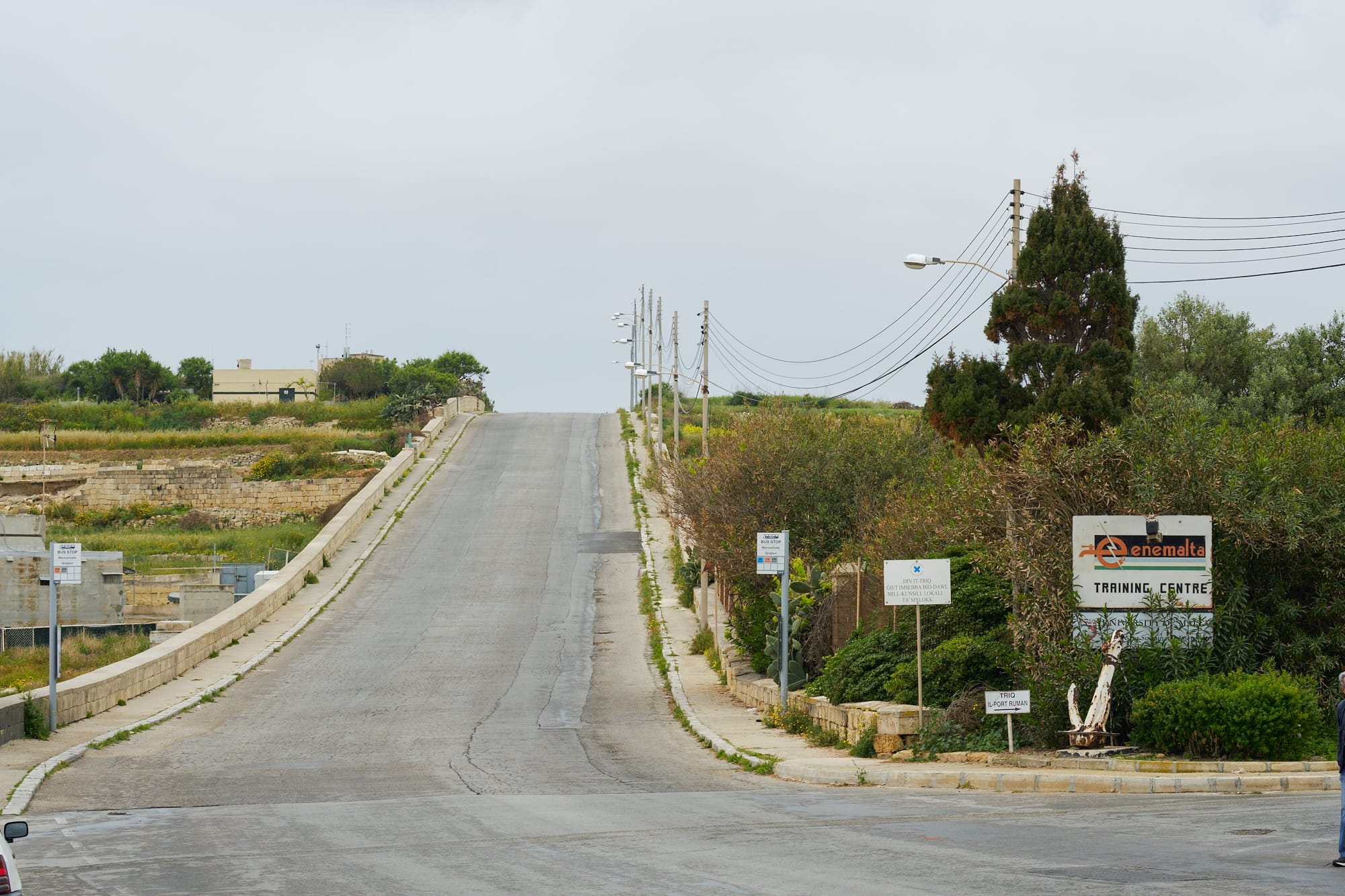 view up the hill along Triq Tat Trunciera