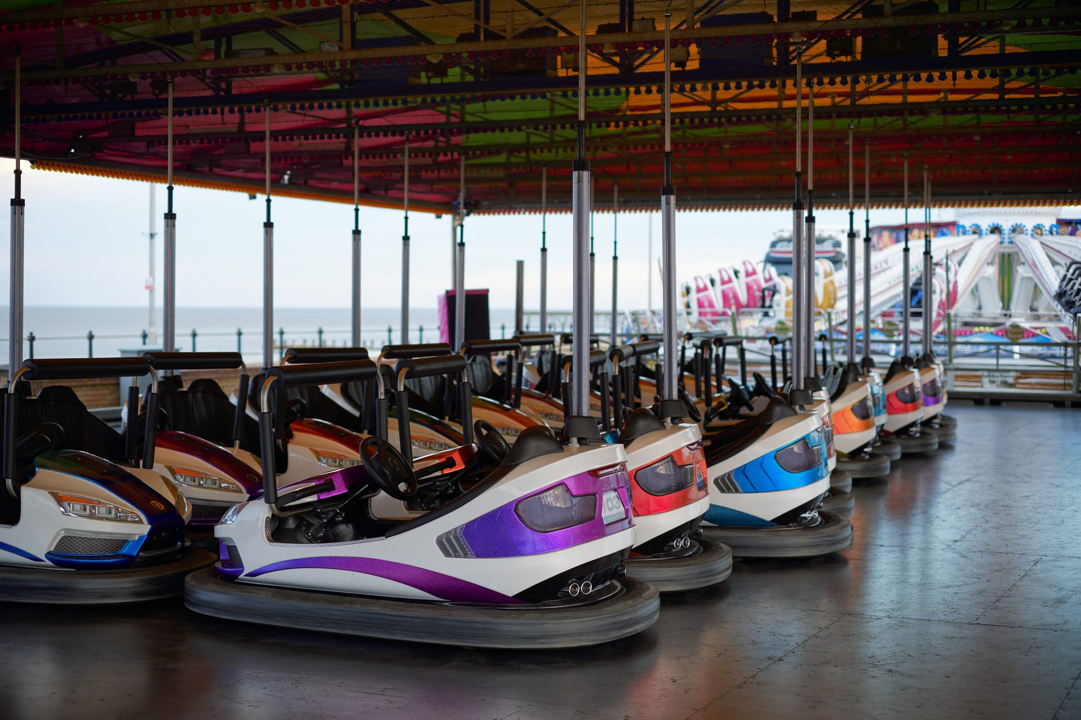 bumper cars, bumper to bumper