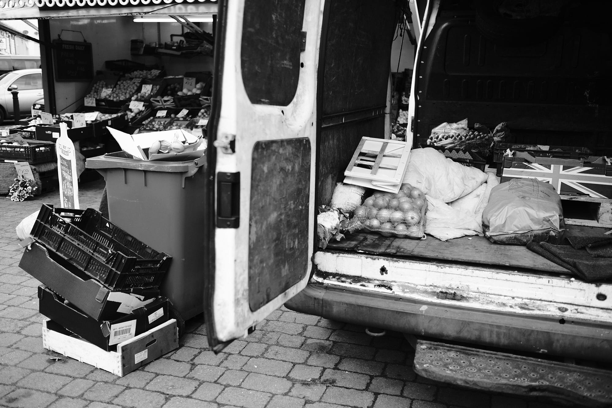 back of a market van