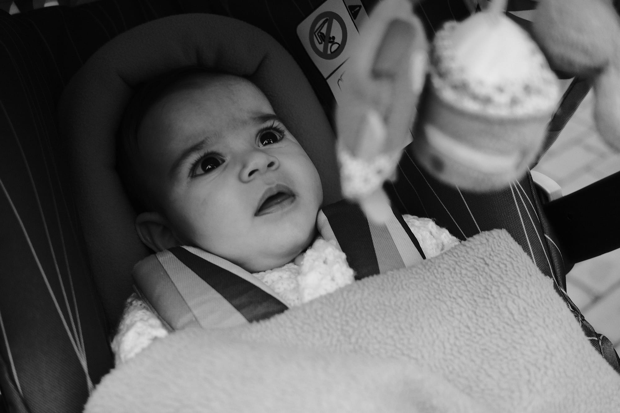 Emily in the car seat