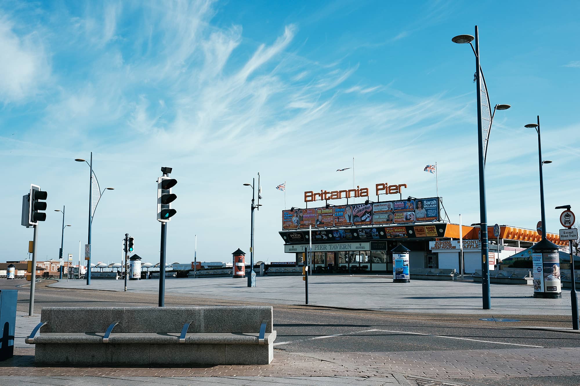 across the road to Britannia Pier