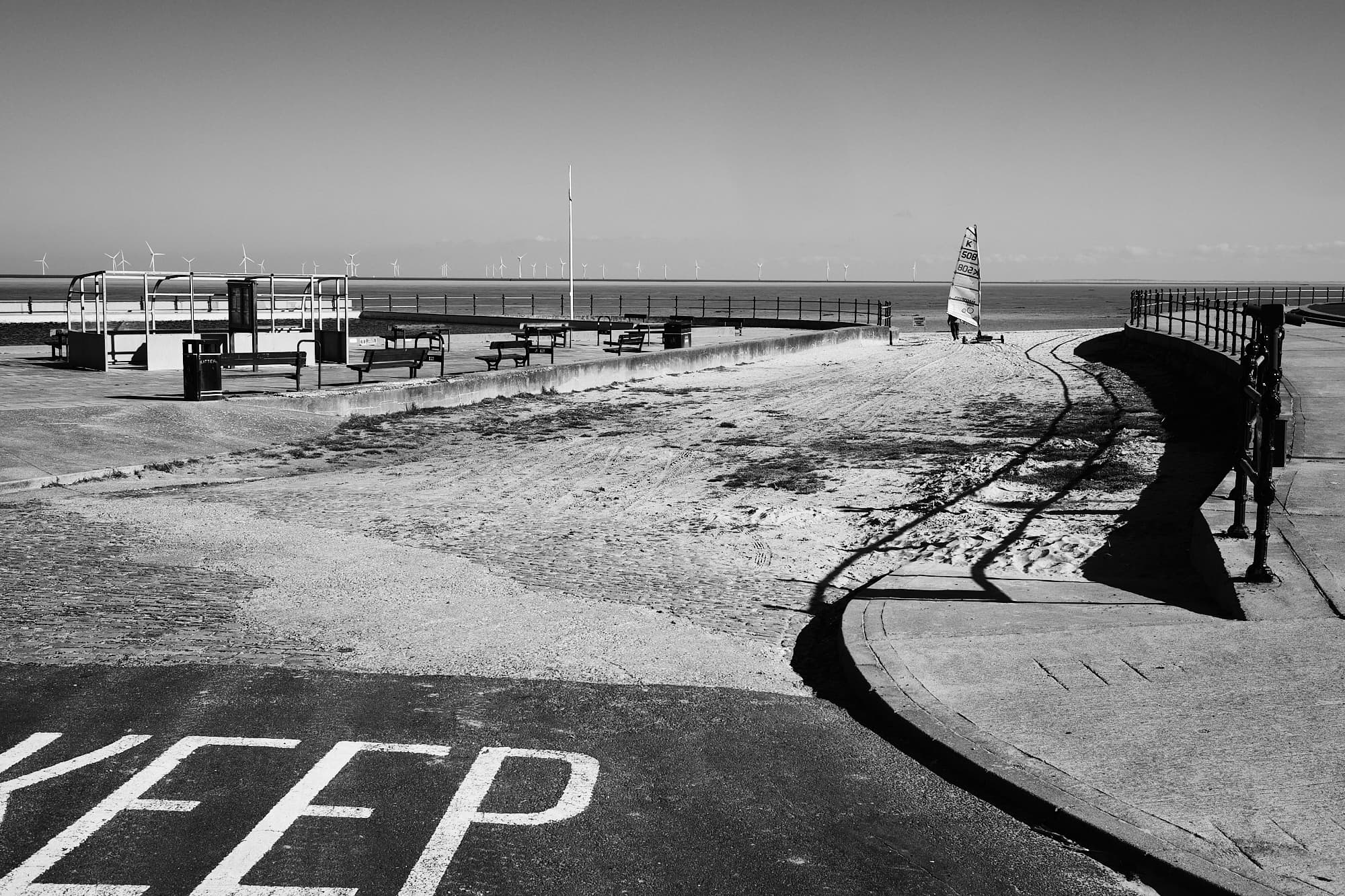 road down to the beach