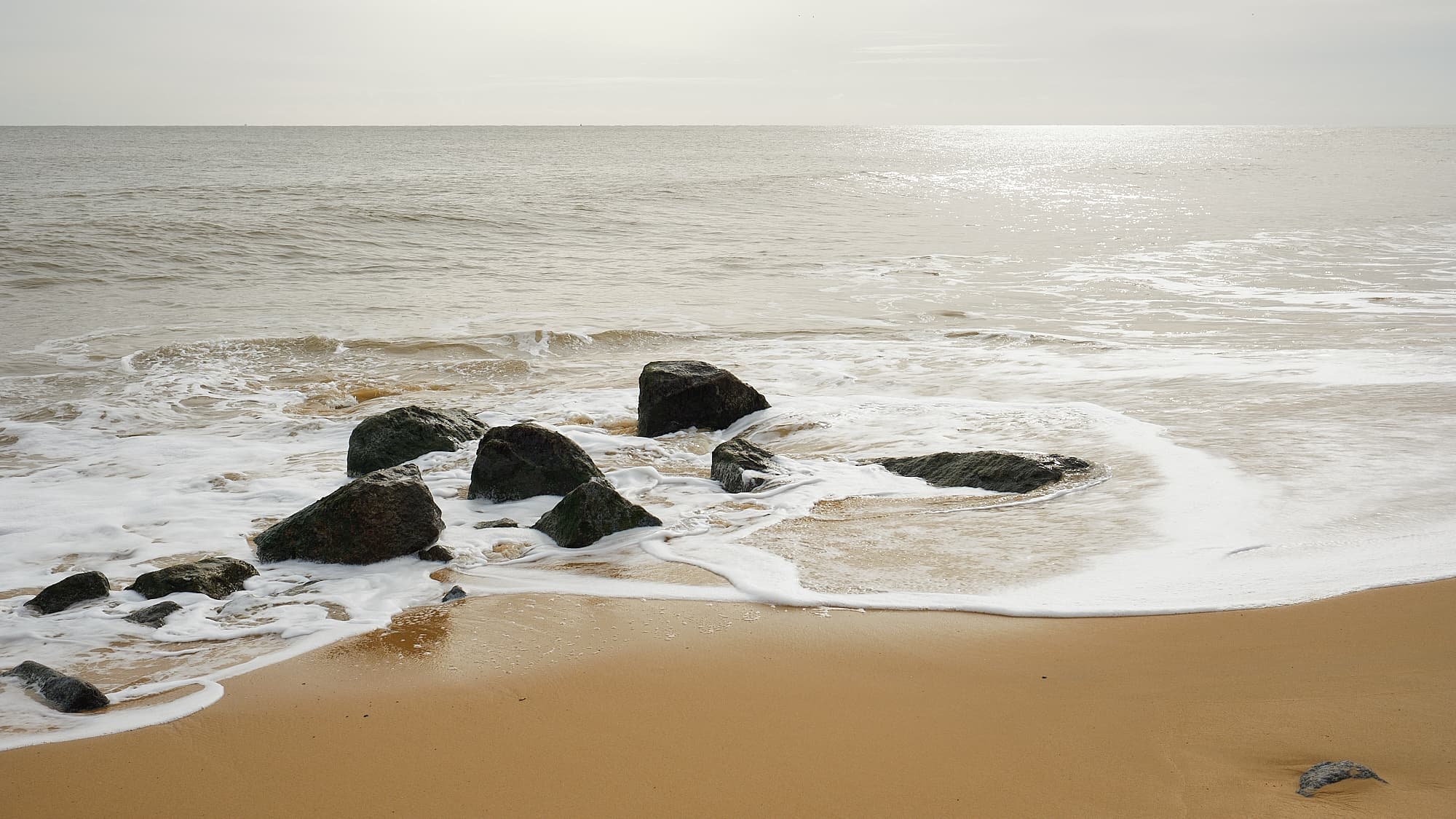 soft winter light on the beach