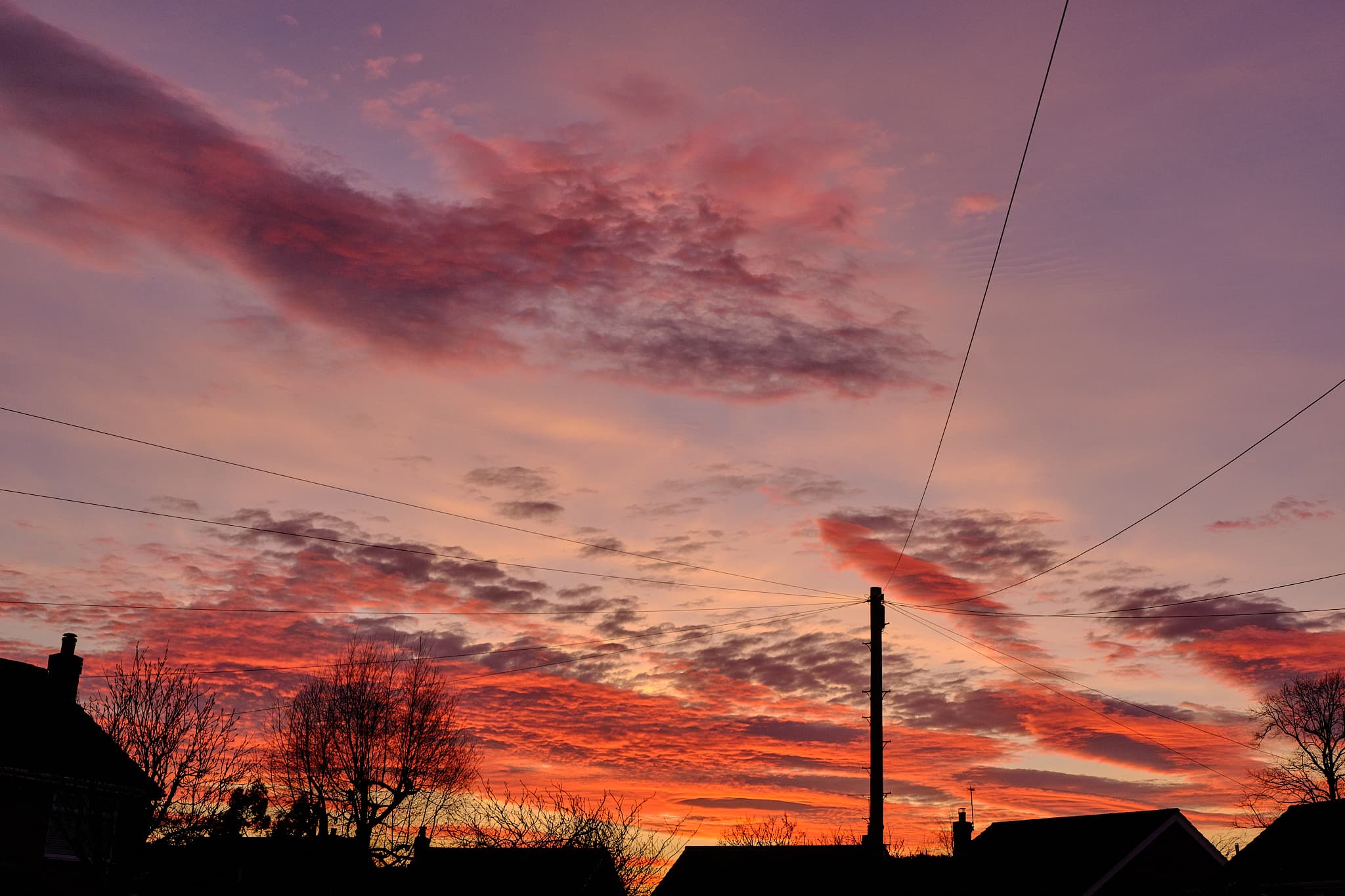 sunset over Hopton