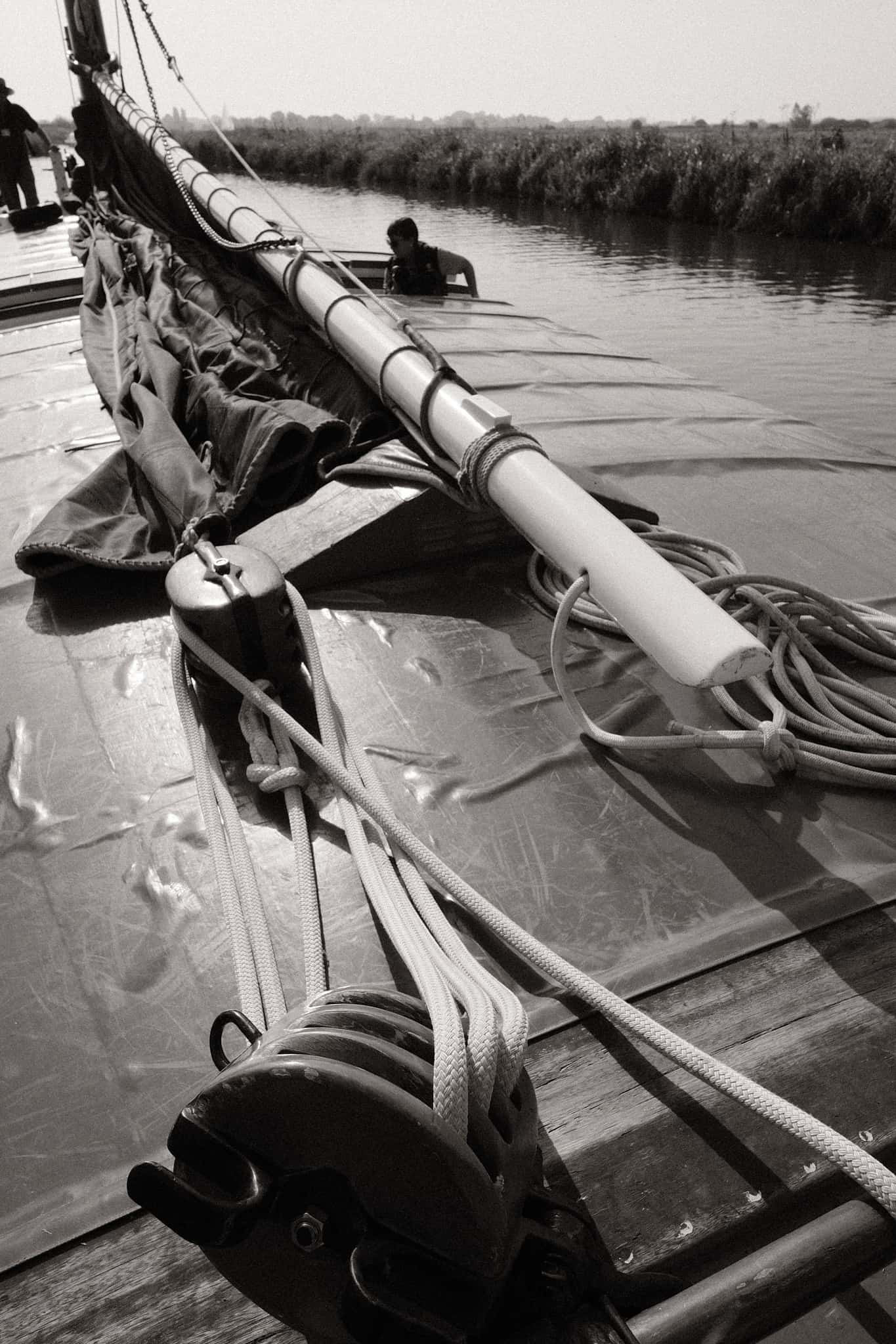 The mast, ready to be raised.